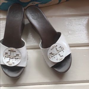 White Patti Wedge Tory Burch Slides